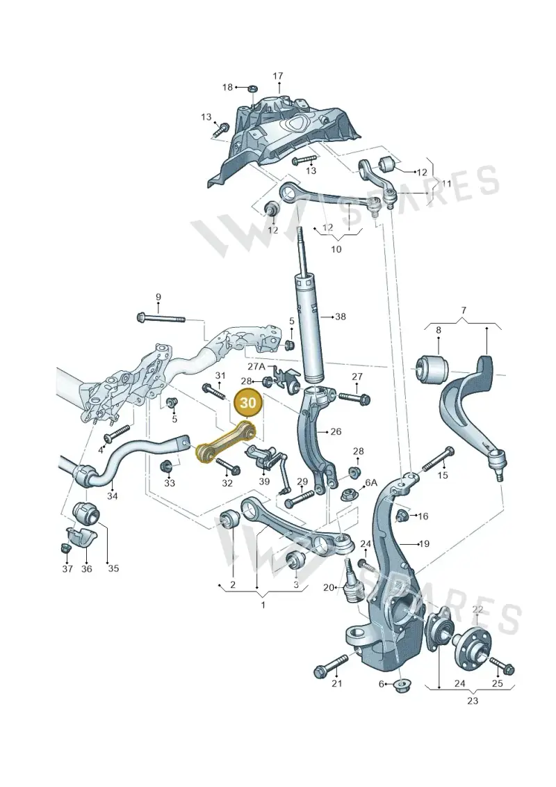 4M0411317 — Audi RS6 Avant (2013-2018) diagram 758407000, position 30