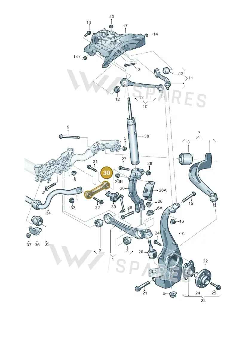 4M0411317 — Audi A7 Sportback (2014-2018) diagram 788407000, position 30