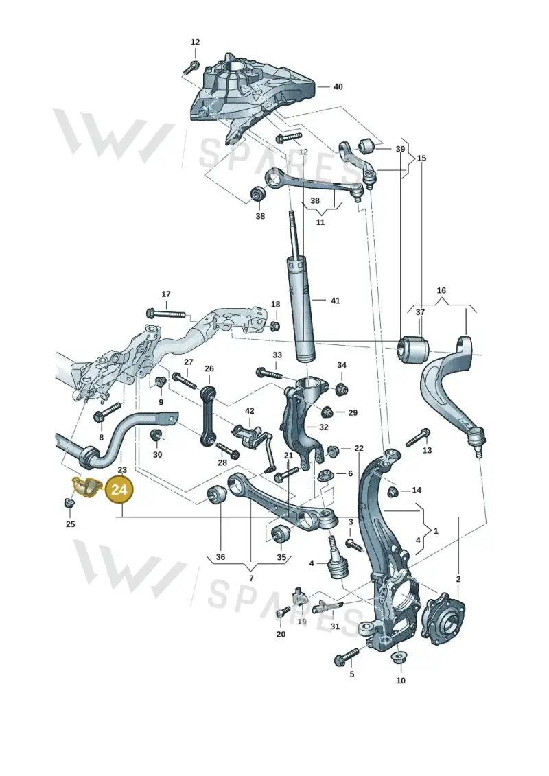 4M0411336F — Audi A5 Limousine (2024-2025) diagram 8wk407000, position 24