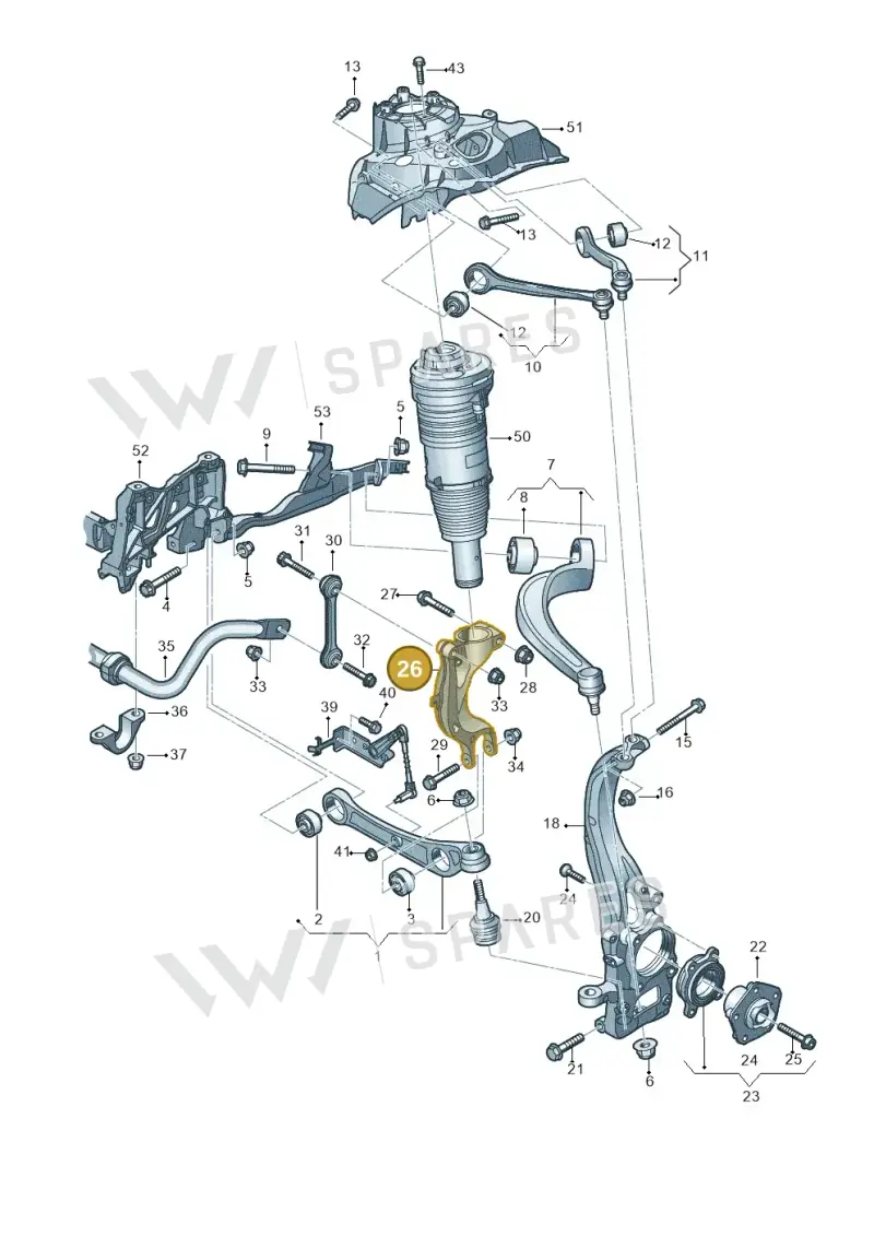 4M0413037J — Audi A8L (2017-2022) diagram 838407000, position 26