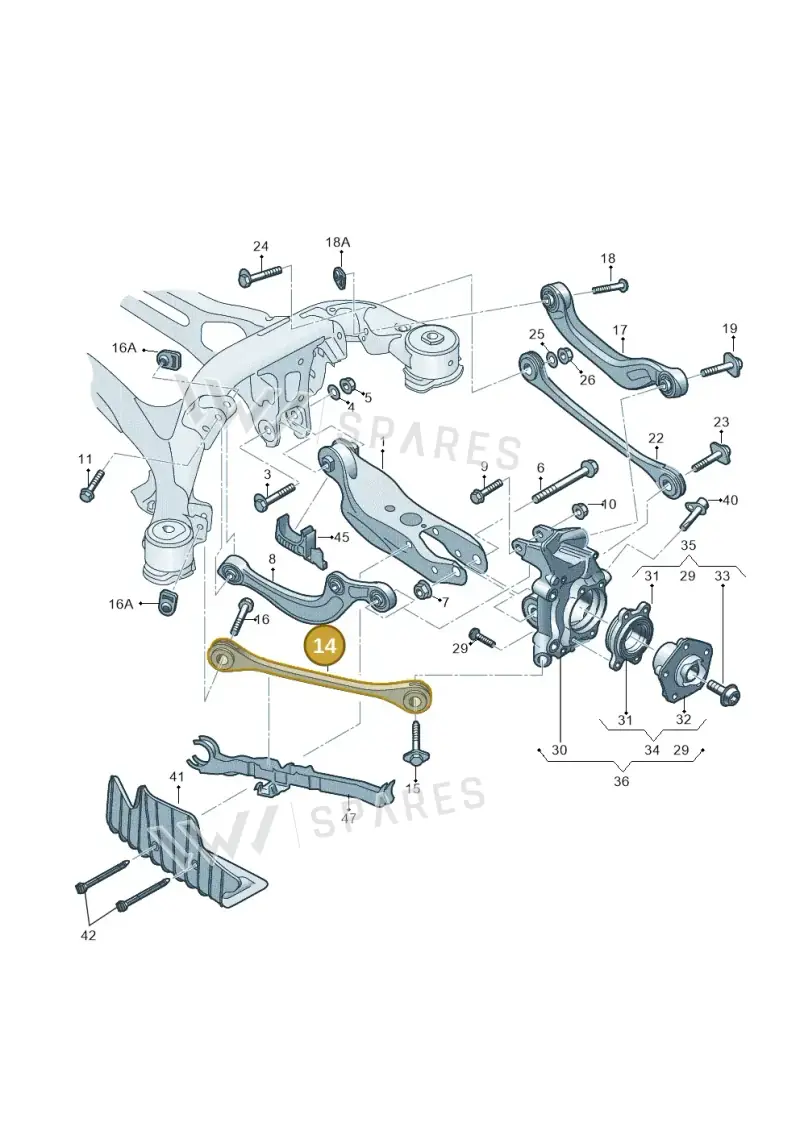 4M0505291F — Audi RS6 Avant (2019-2025) diagram 435505300, position 14