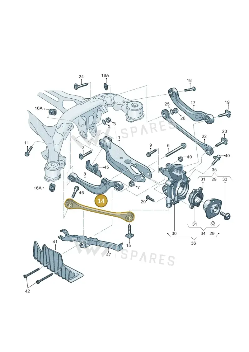 4M0505291L — Audi A6 (2018-2025) diagram 435505300, position 14