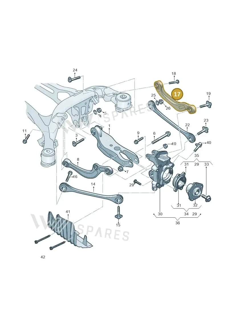 4M0505398R — Audi Q8 Quattro 3,0 (2018-) diagram 859505050, position 17