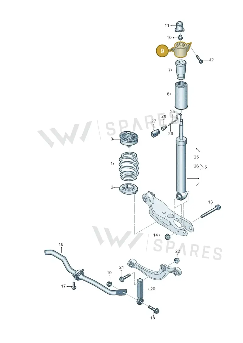 4M0513353F — Audi A5 Limo 2.0 (2024-) diagram 849511040, position 9
