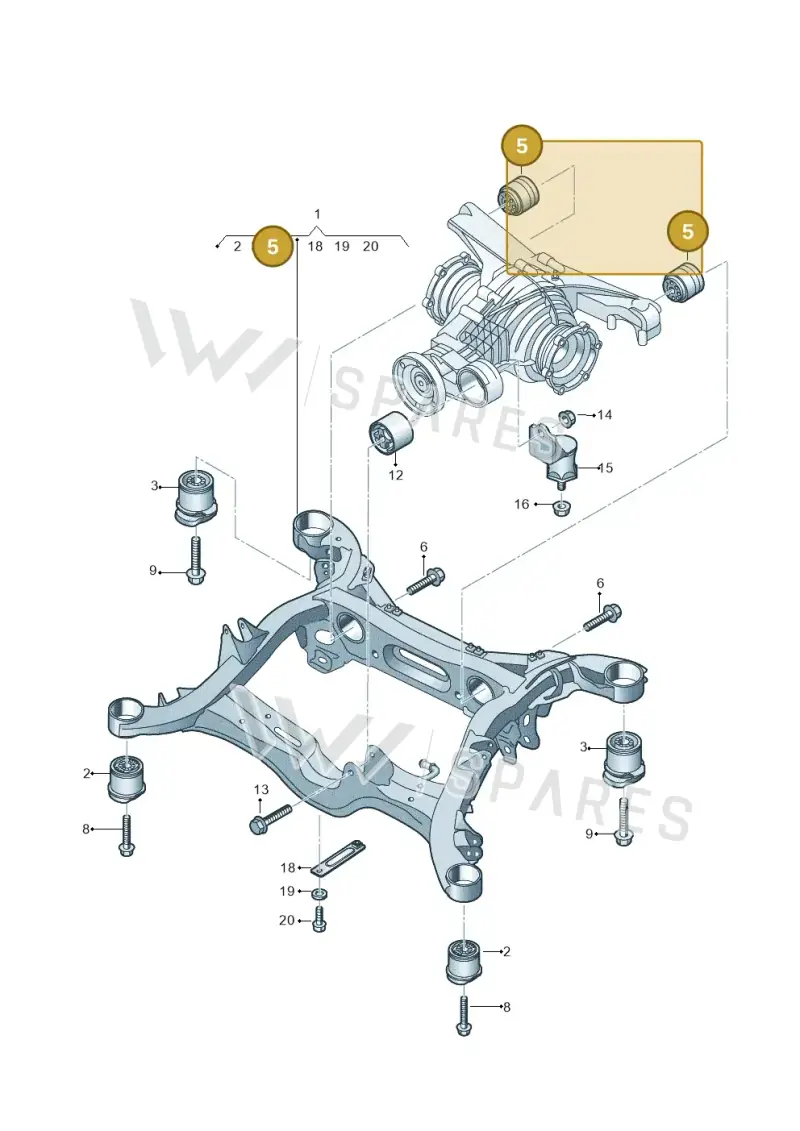 4M0599257R — Audi A8L (2017-2022) diagram 838505070, position 5