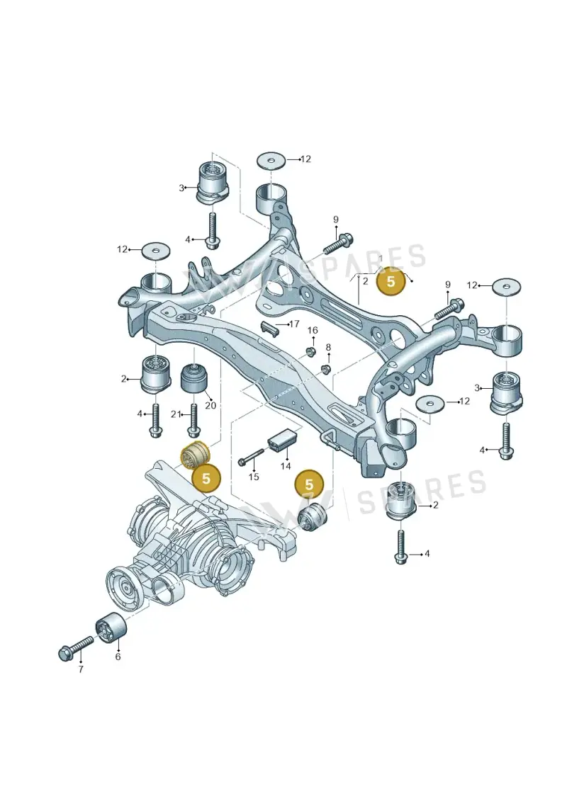 4M0599257R — Audi A5 Cabrio 2.0 (2016-2018) diagram 849505100, position 5