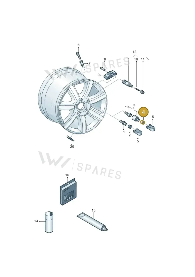 4M0601173A — Audi RS6 Avant (2019-) diagram 752601200, position 4