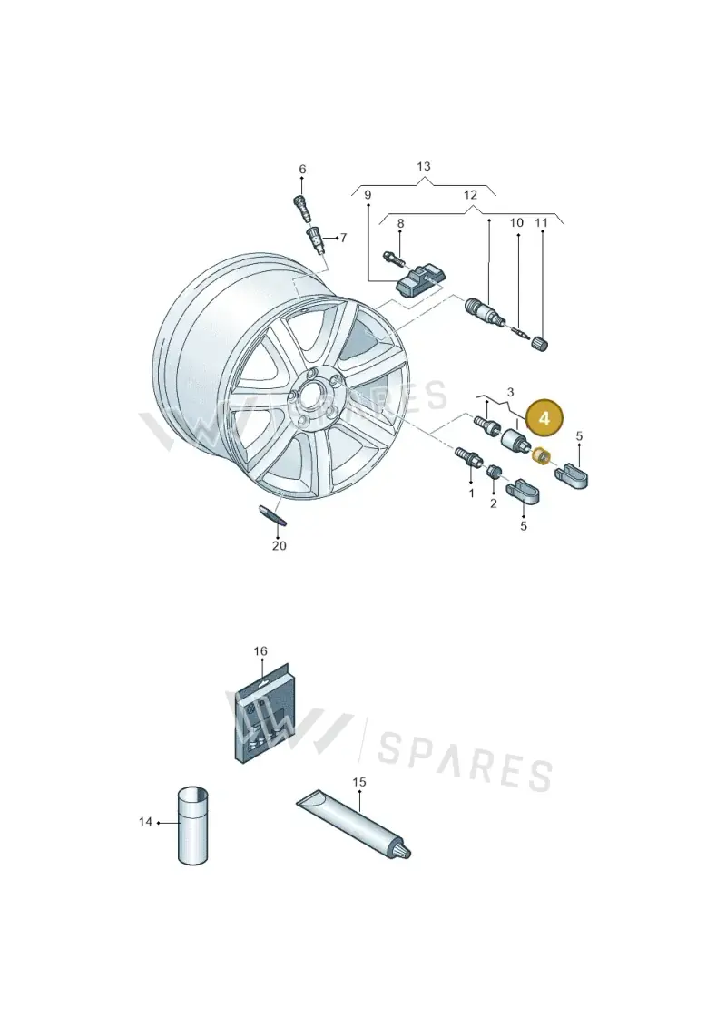4M0601173A — Audi Q6 e-tron (2023-) diagram 838601200, position 4