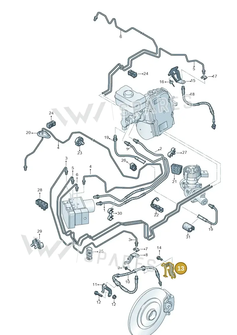 4M0611846P — Audi Q8 Quattro 3,0 (2018-) diagram 859611250, position 13