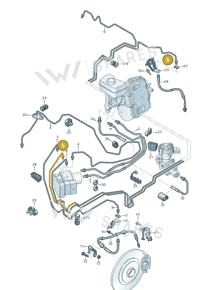 4M0614725L — Audi Q8 Quattro 3,0 (2018-) diagram 859611250, position 5