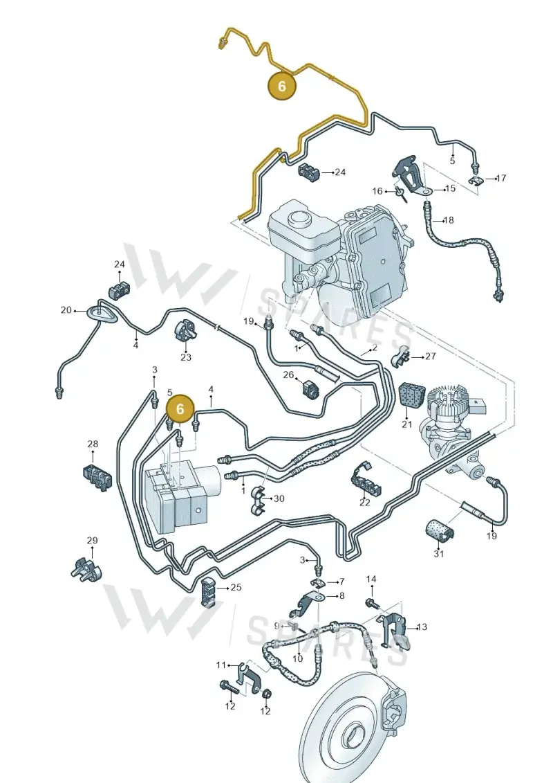 4M0614726L — Audi Q8 Quattro 3,0 (2018-) diagram 859611250, position 6