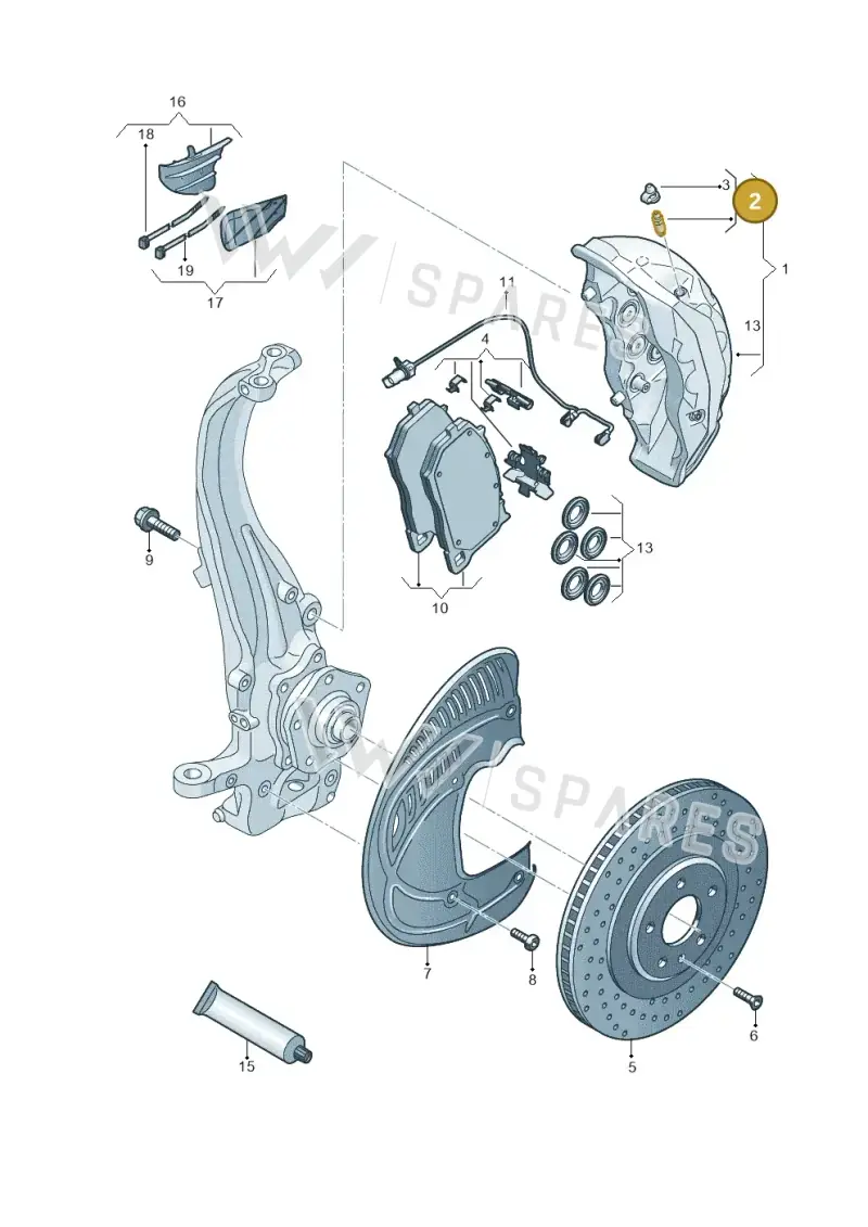 4M0615273A — Audi RS6 Avant (2019-) diagram 537615500, position 2