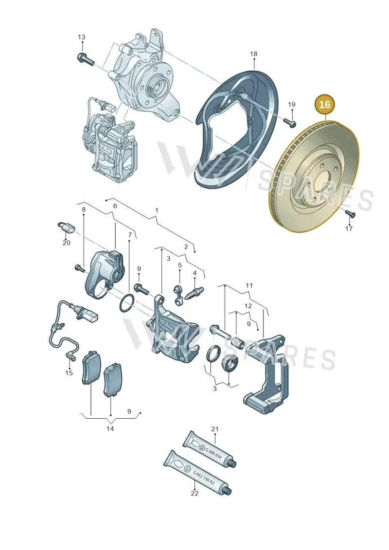 4M0615601P — Audi Q8 Quattro 3,0 (2018-) diagram 859615600, position 16