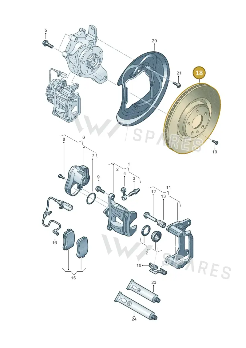 4M0615601P — Audi A5 Limo 2.0 (2024-) diagram 8wk615060, position 18
