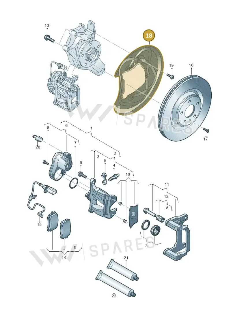 4M0615611B — Audi RS6 Avant (2019-) diagram 849615750, position 18
