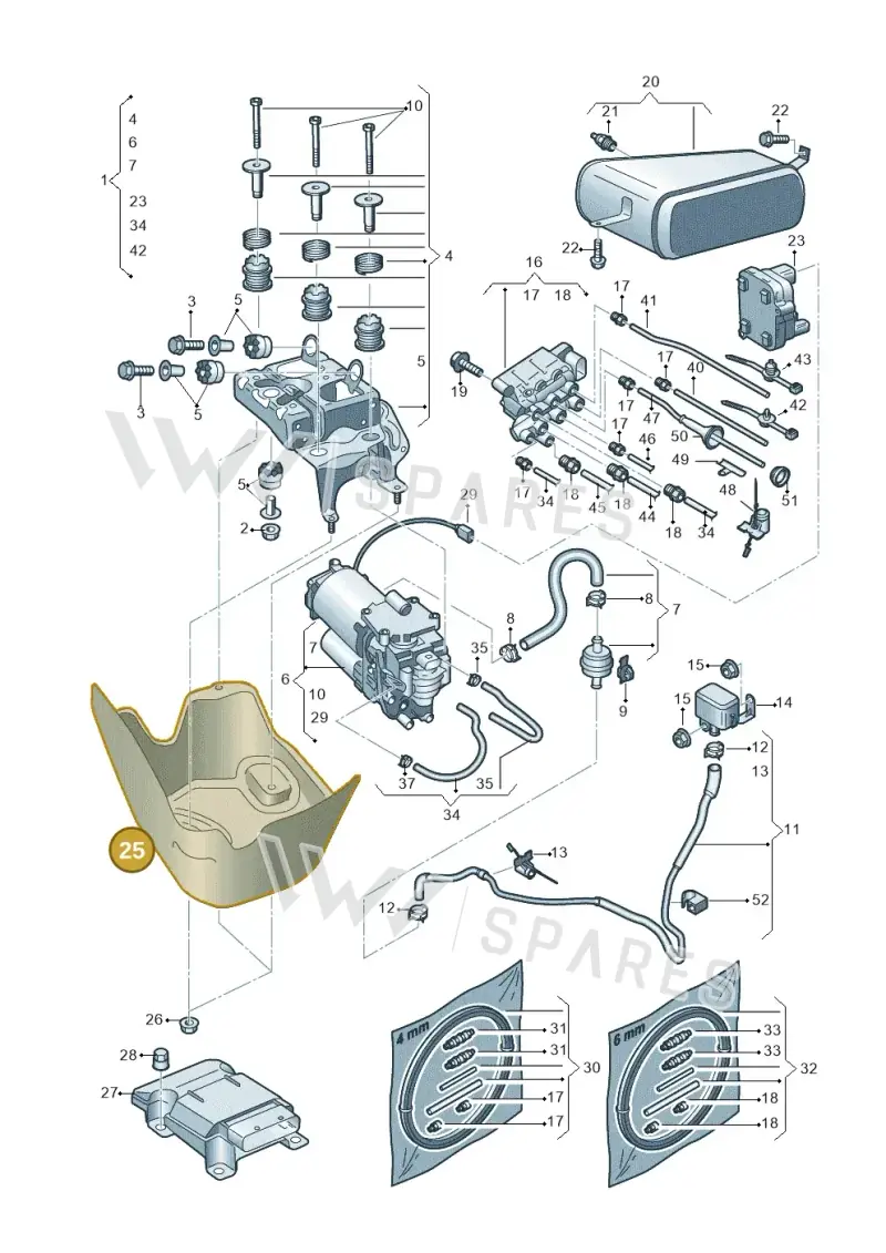 4M0616105F — Audi RS Q8 Quattro (2019-) diagram 859616350, position 25