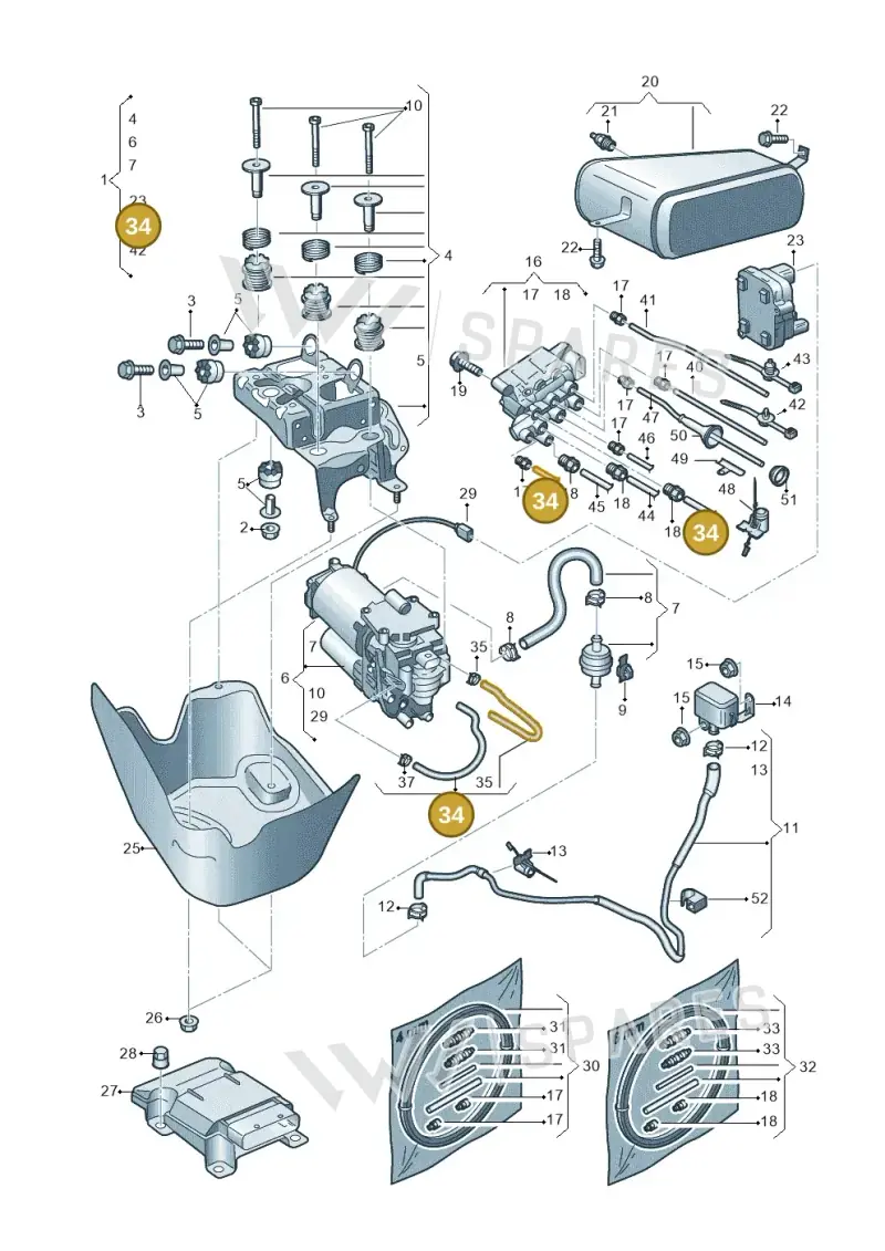 4M0616703 — Audi RS Q8 Quattro (2019-) diagram 859616350, position 34