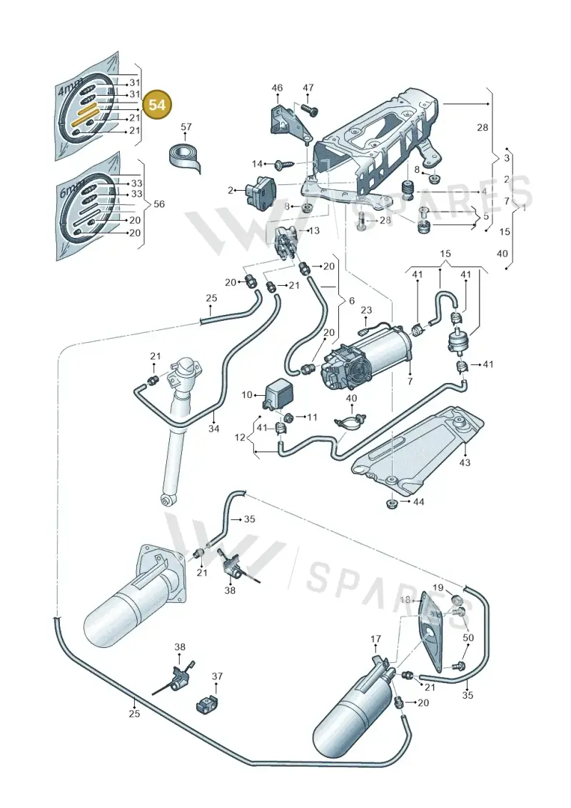 4M0698141 — Audi RS6 Avant (2019-) diagram 435616300, position 54