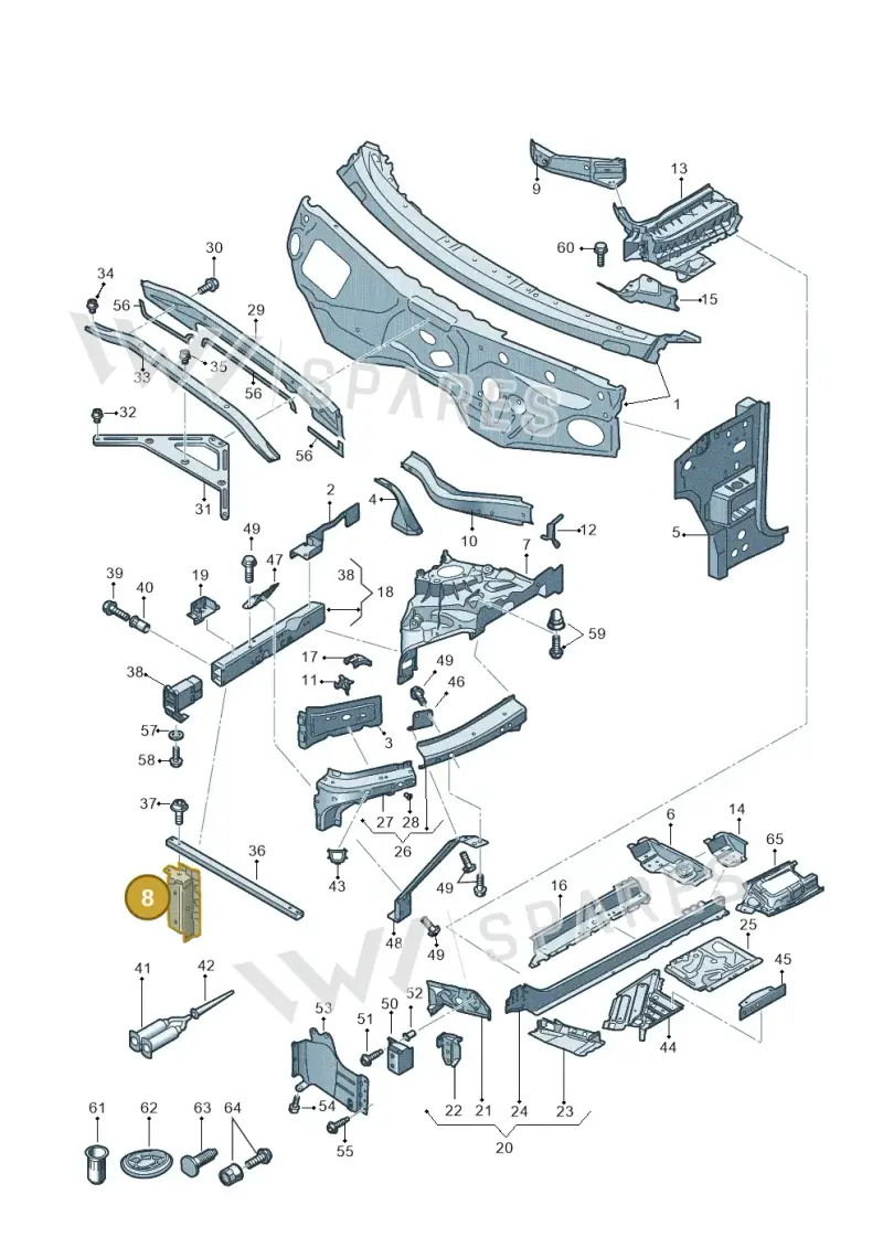 4M0801691F — Audi Q7 (2015-2025) diagram 859805000, position 8