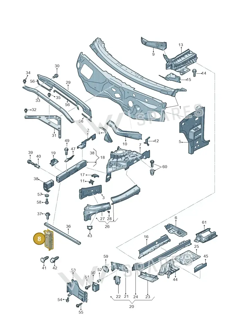 4M0801692E — Audi Q8 (2018-2025) diagram 429805000, position 8