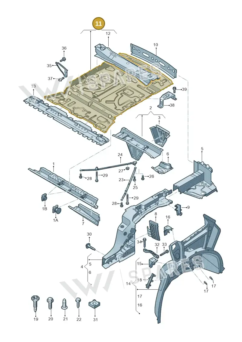 4M0802069AH — Audi Q7 (2015-2025) diagram 859803000, position 11