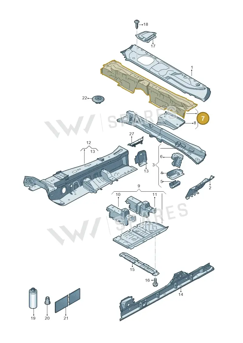 4M0802081 — Volkswagen Touareg (2017-2025) diagram 439803100, position 7