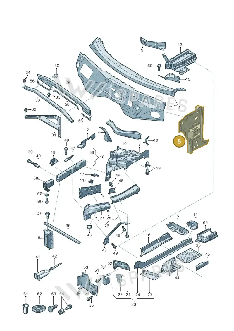 4M0802124 — Audi Q7 (2015-2025) diagram 859805000, position 5