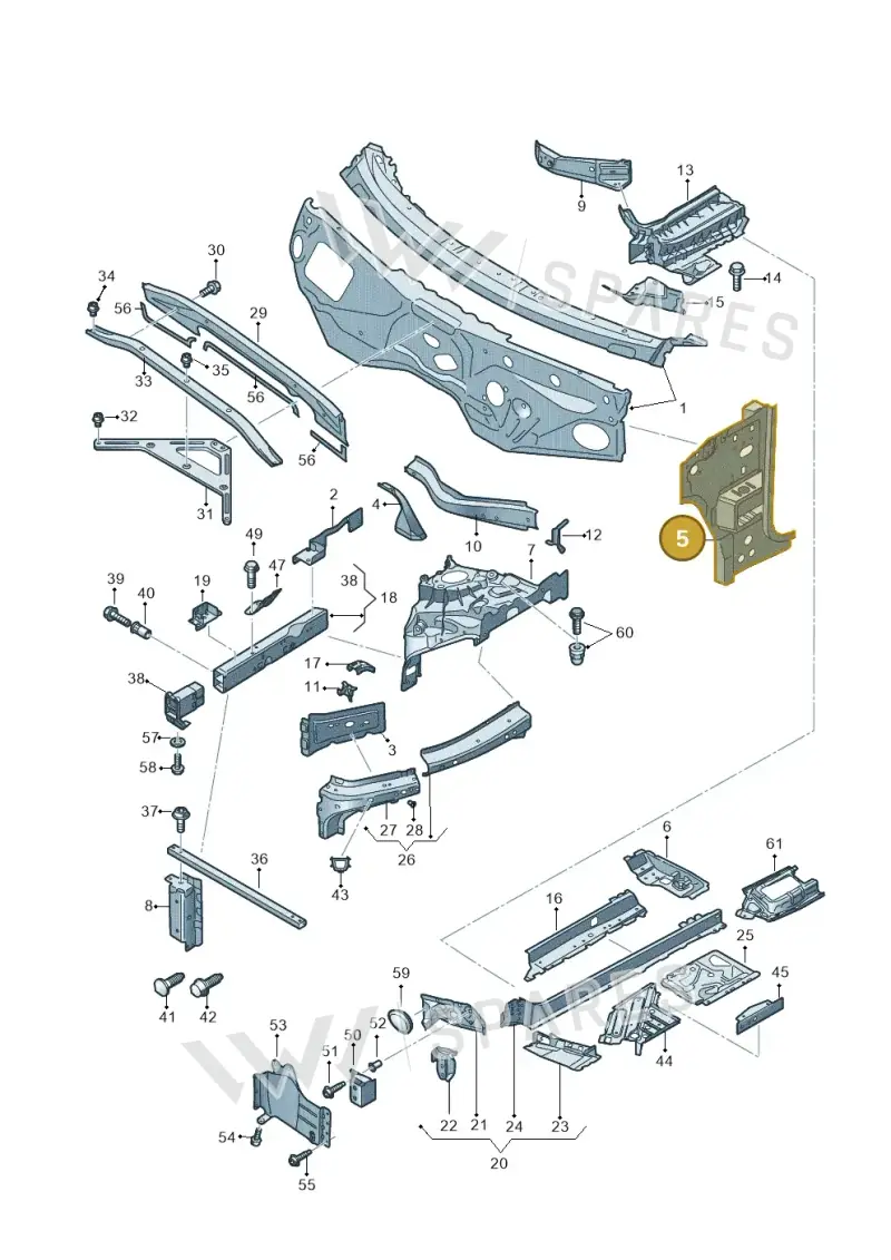 4M0802124A — Audi RS Q8 (2019-2025) diagram 429805000, position 5