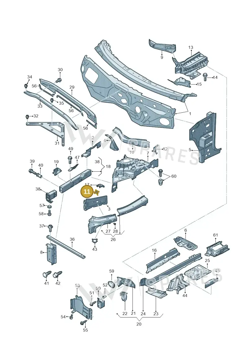 4M0802133B — Audi RS Q8 (2019-2025) diagram 429805000, position 11
