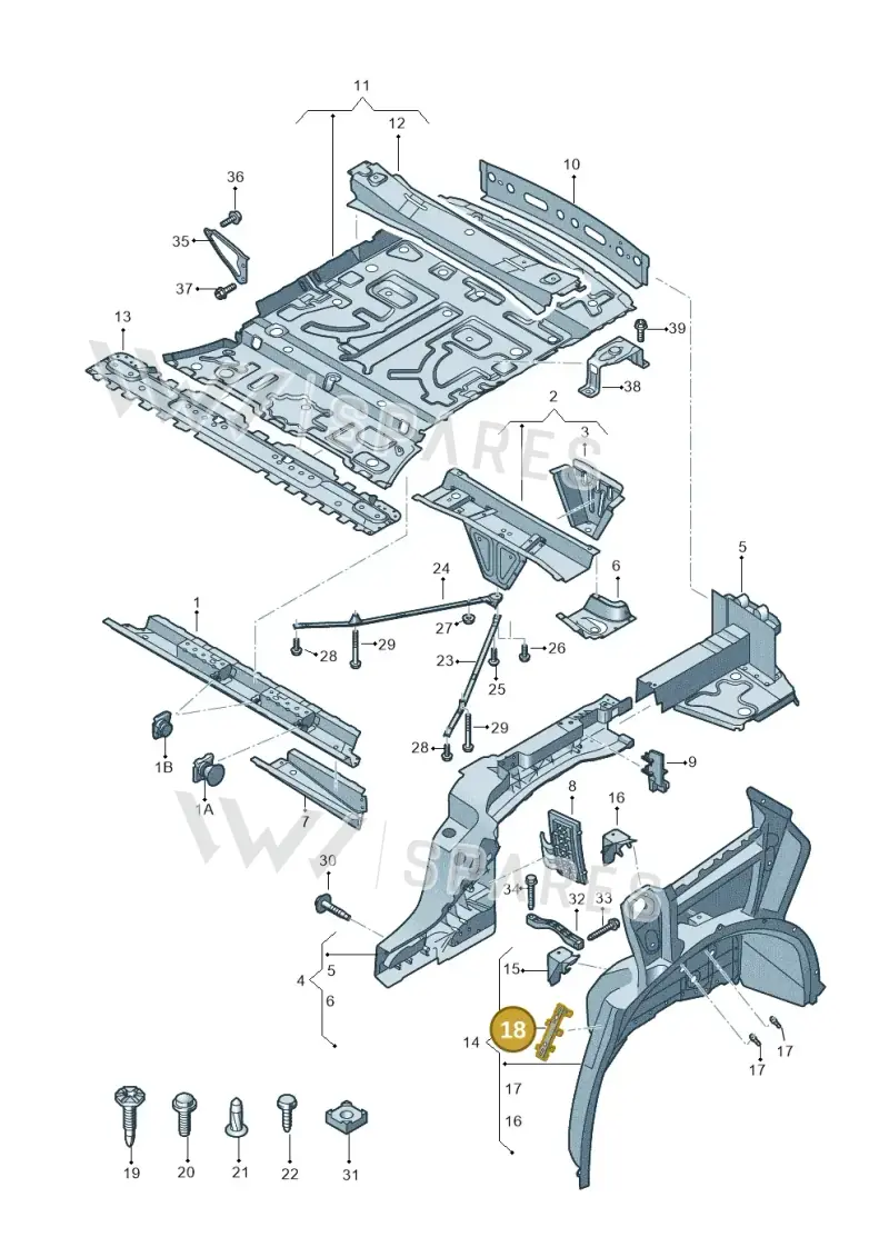 4M0802177B — Audi Q7 (2015-2025) diagram 859803000, position 18