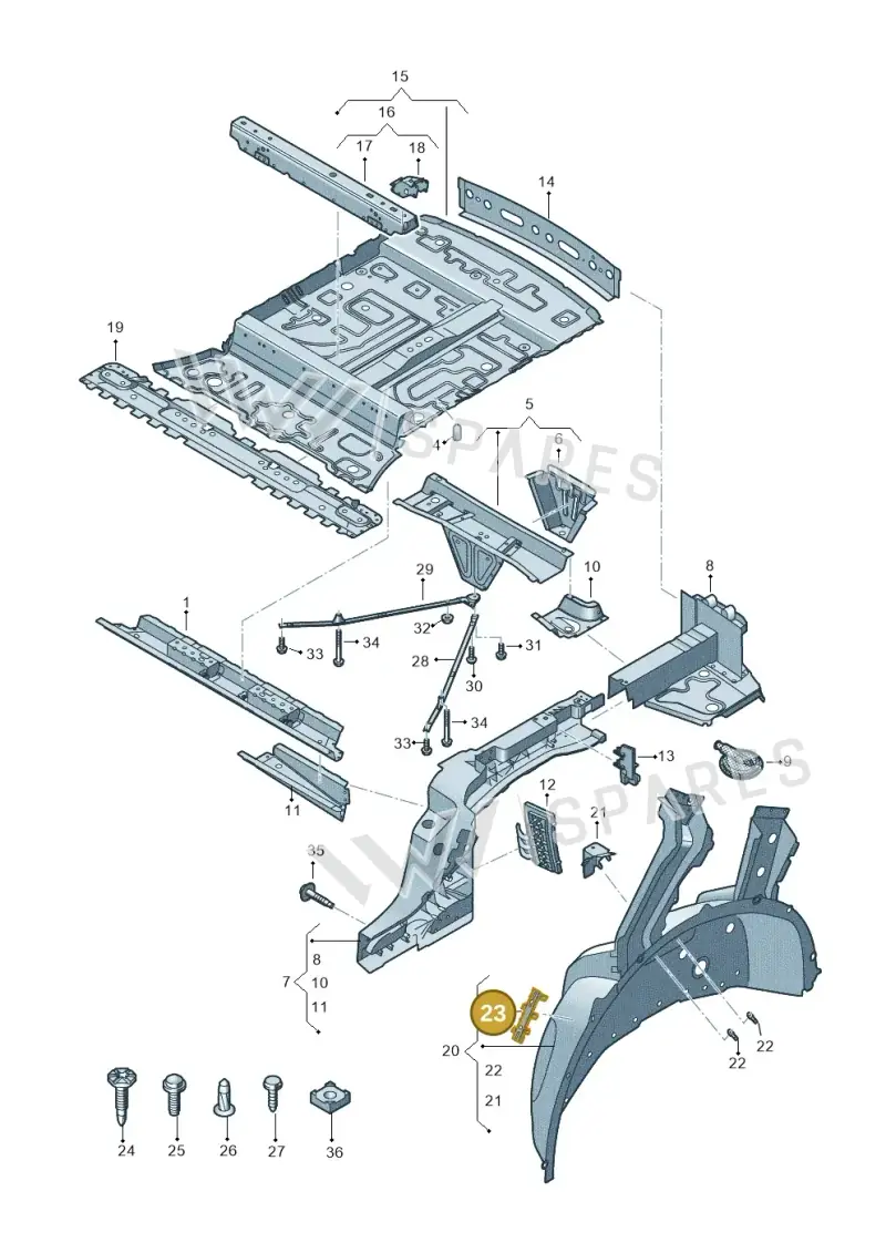 4M0802177B — Audi RS Q8 (2019-2025) diagram 595803000, position 23