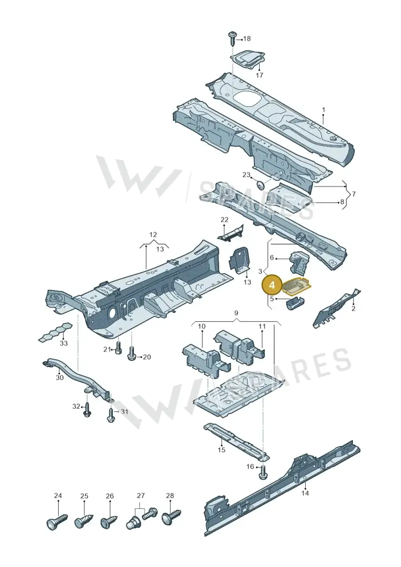 4M0802764D — Audi RS Q8 Quattro (2019-) diagram 429803010, position 4