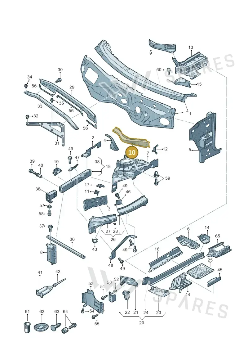 4M0802952B — Audi Q7 (2015-2025) diagram 859805000, position 10