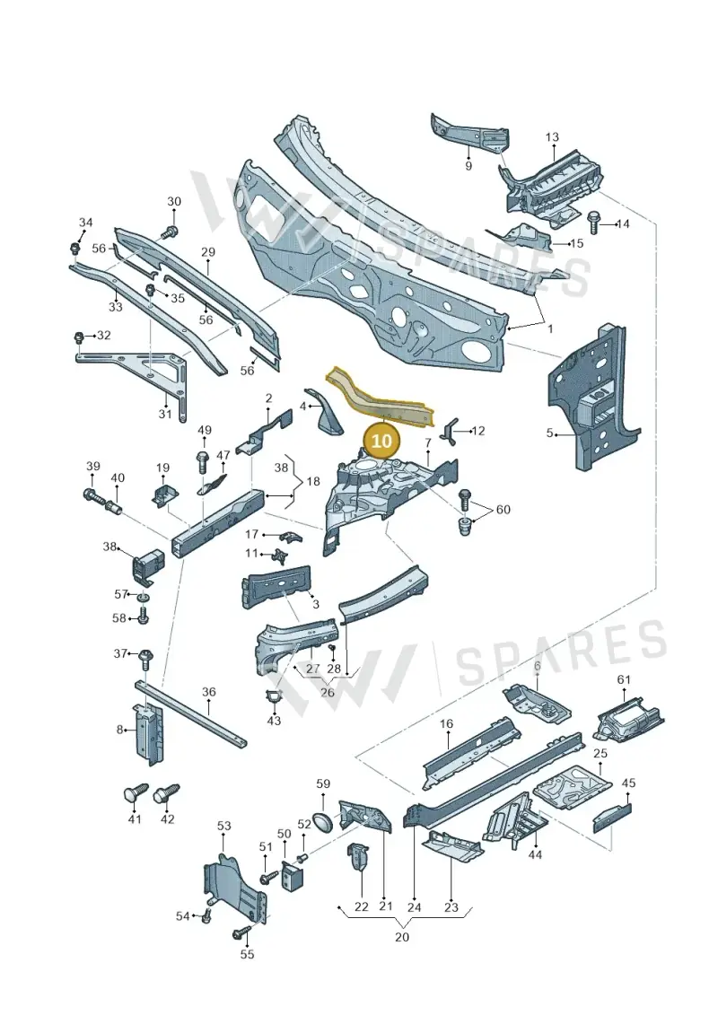 4M0802952B — Audi RS Q8 (2019-2025) diagram 429805000, position 10