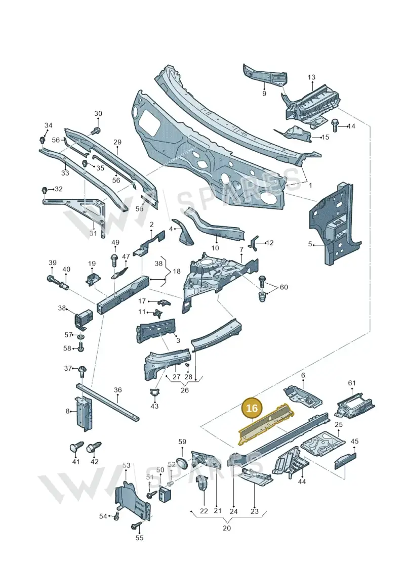 4M0803033C — Audi RS Q8 (2019-2025) diagram 429805000, position 16