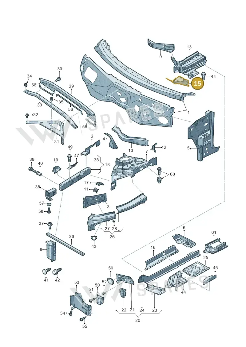 4M0803087E — Audi RS Q8 (2019-2025) diagram 429805000, position 15