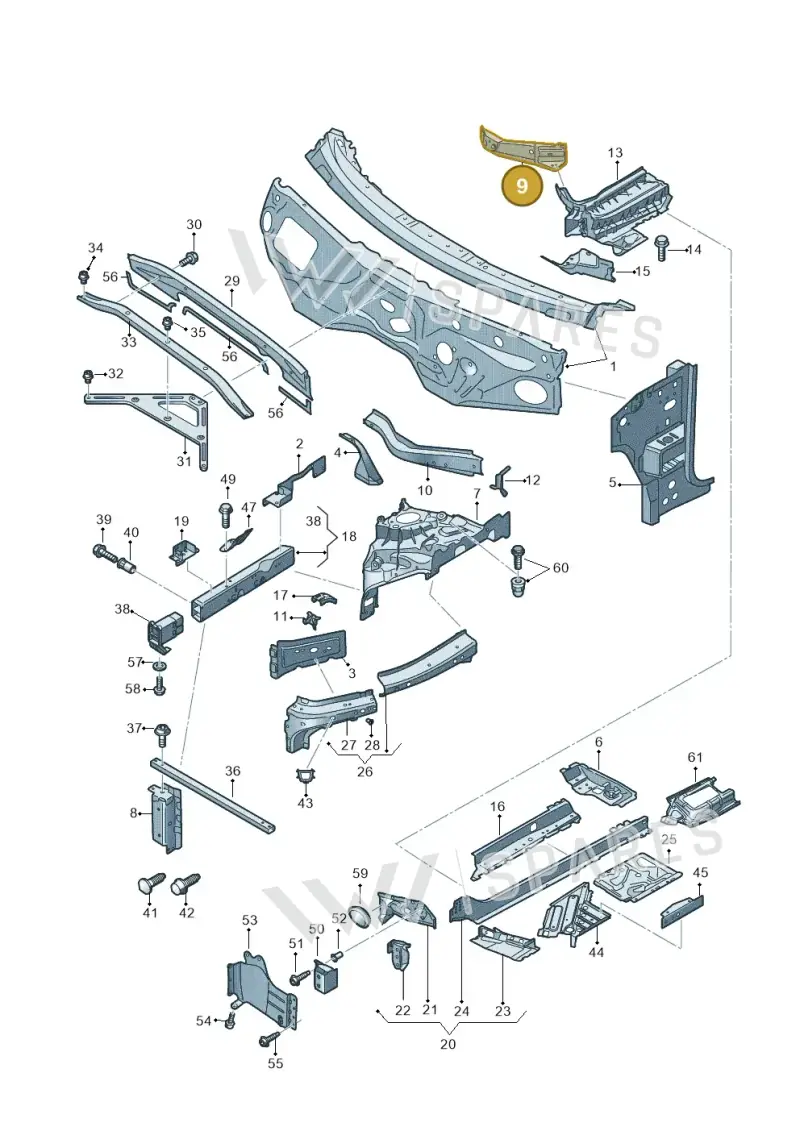 4M0803099 — Audi RS Q8 (2019-2025) diagram 429805000, position 9