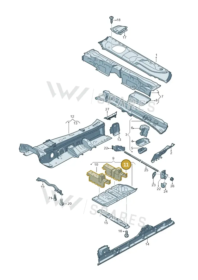 4M0803142D — Audi Q7 qu. 3.0 TDI (2015-2019) diagram 859803100, position 11
