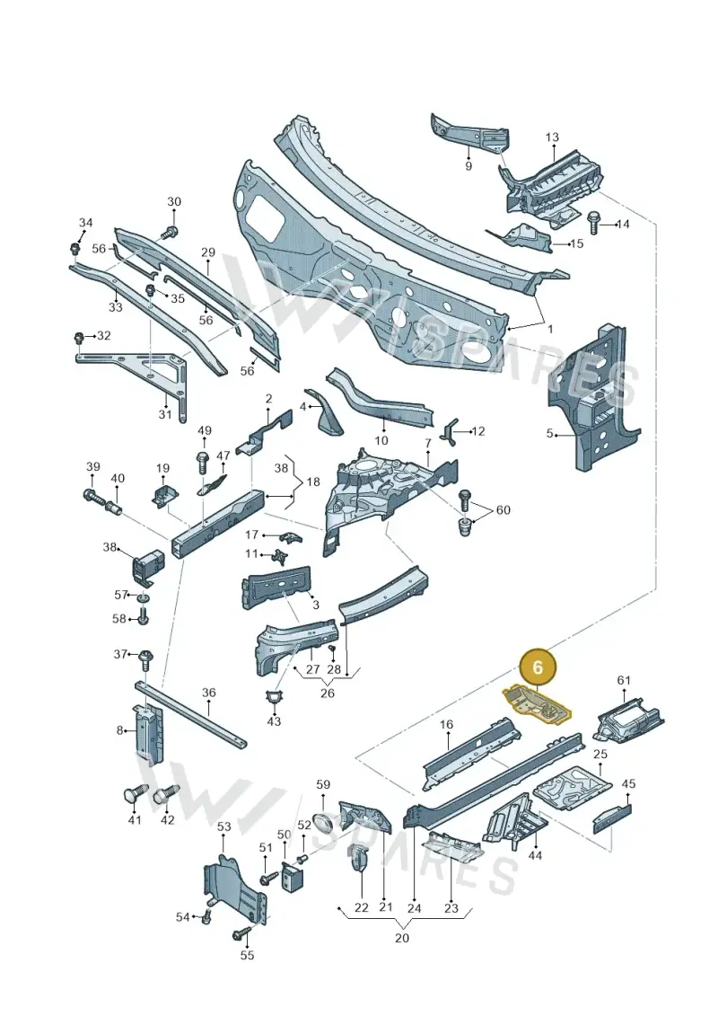 4M0803689C — Audi RS Q8 (2019-2025) diagram 429805000, position 6