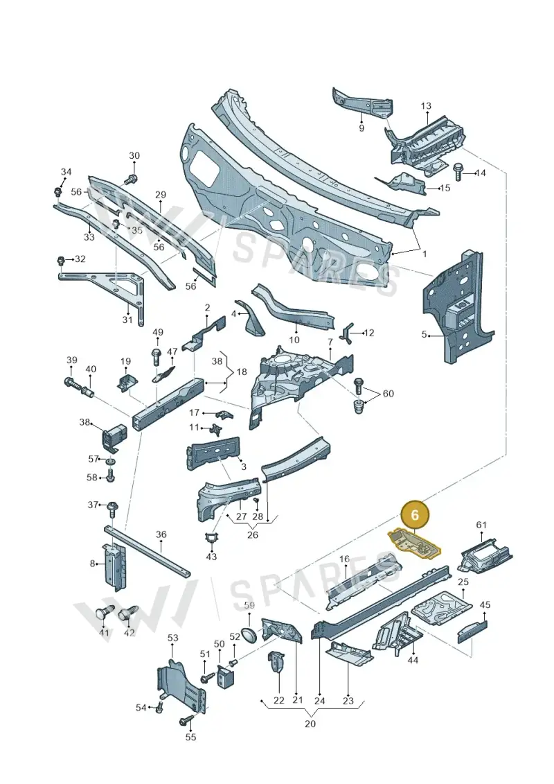 4M0803690C — Audi RS Q8 (2019-2025) diagram 429805000, position 6