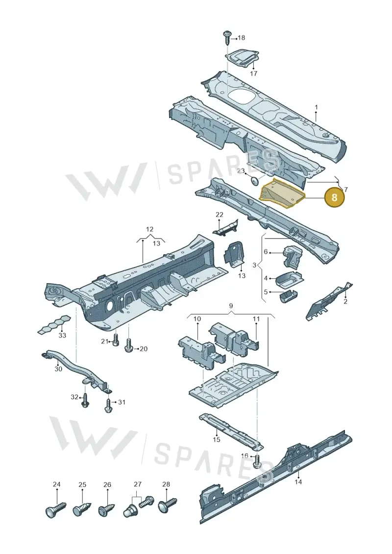 4M0803729 — Audi RS Q8 Quattro (2019-) diagram 429803010, position 8