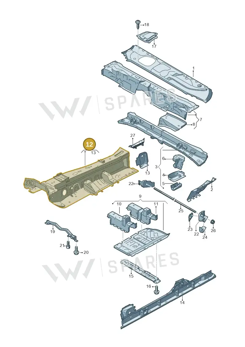 4M0804301A — Audi Q7 (2015-2025) diagram 859803100, position 12