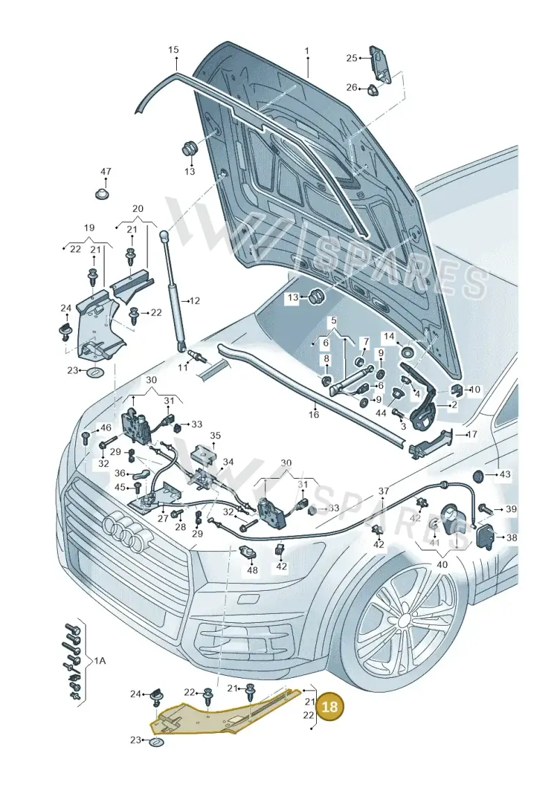 4M0805285A — Audi Q7 qu. 3.0 TDI (2015-2019) diagram 859823000, position 18