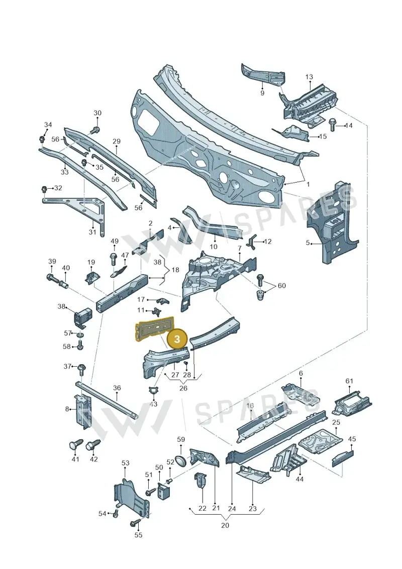 4M0805531 — Audi RS Q8 (2019-2025) diagram 429805000, position 3