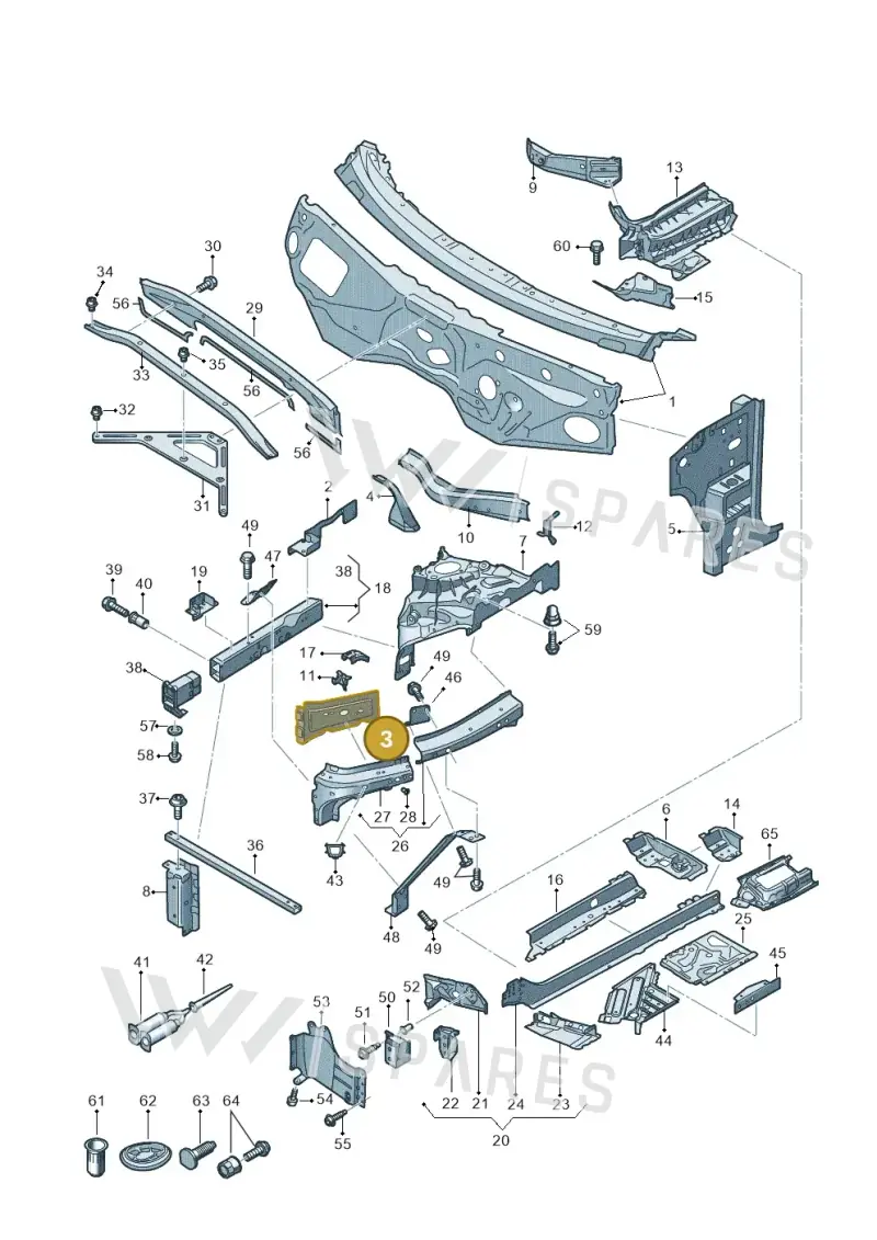 4M0805538C — Audi Q7 (2015-2025) diagram 859805000, position 3