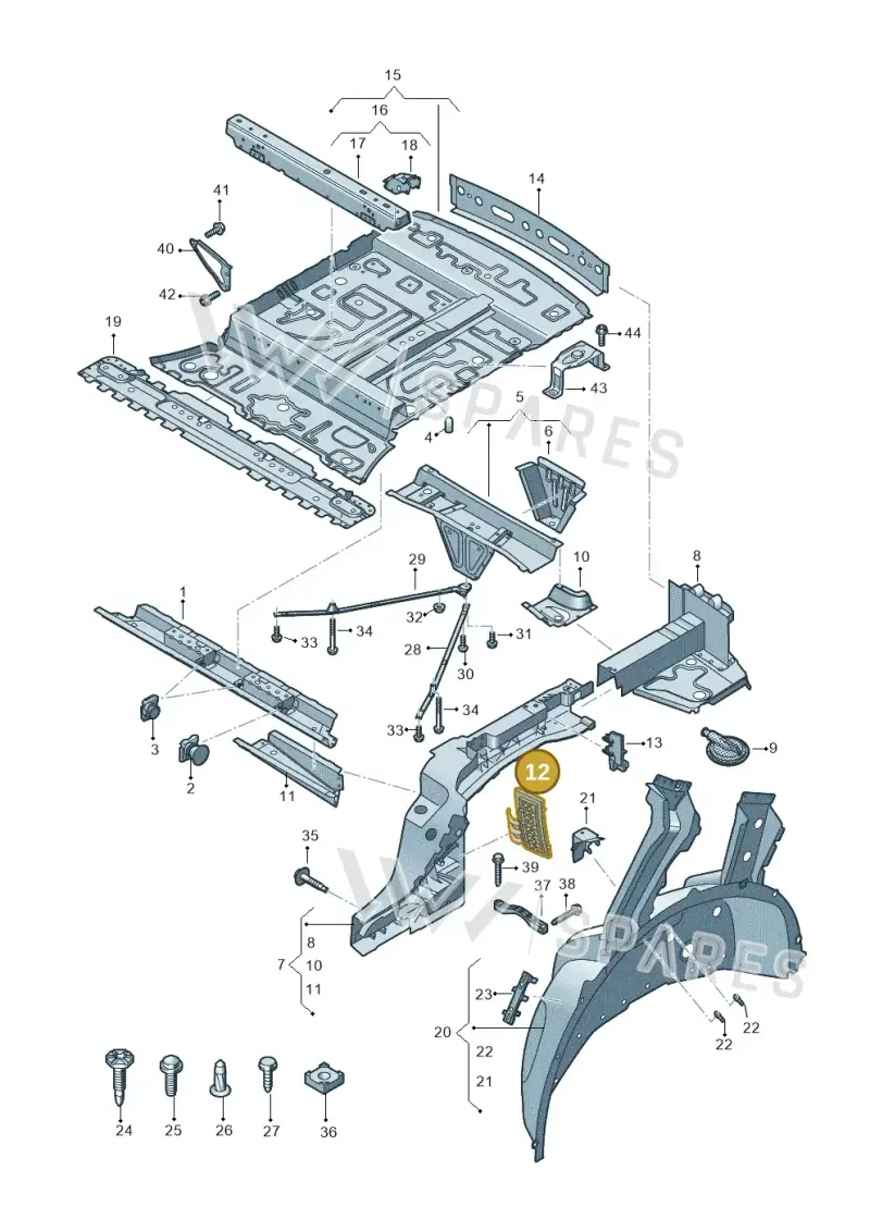 4M0806105B — Audi Q8 (2018-2025) diagram 429803000, position 12