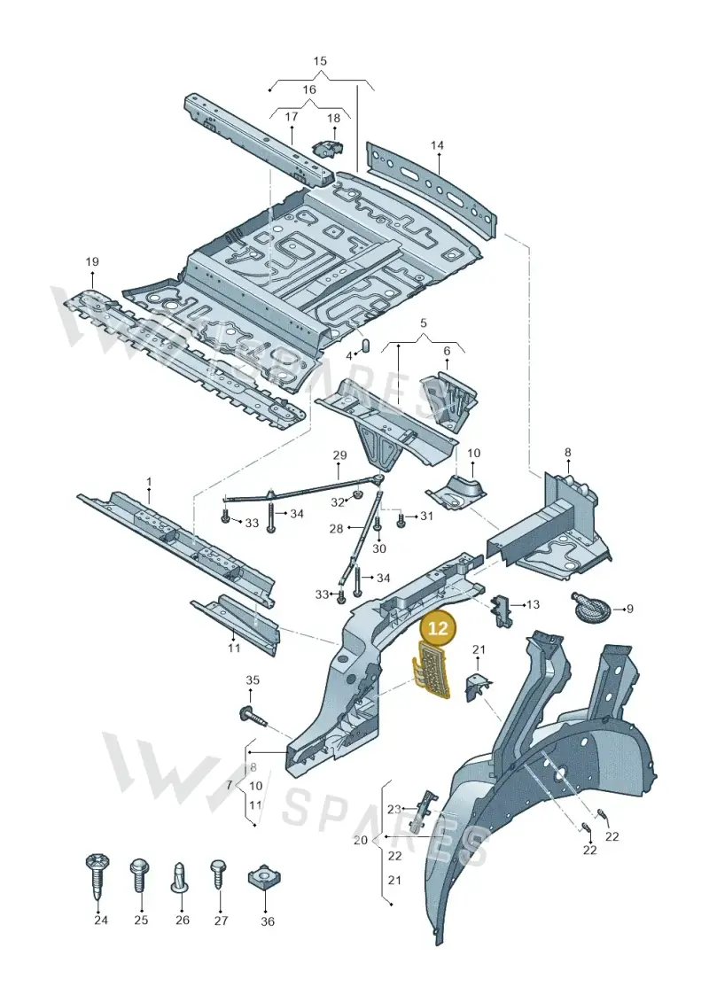4M0806106B — Audi RS Q8 (2019-2025) diagram 595803000, position 12