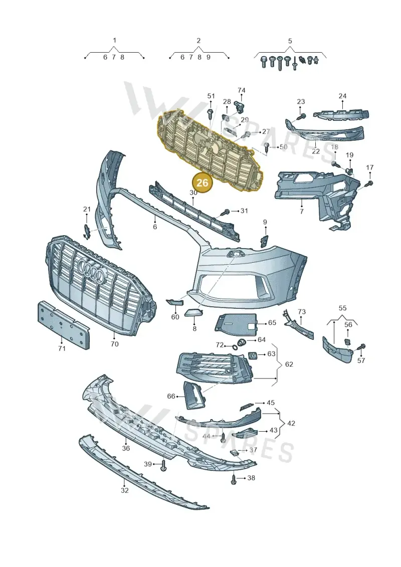 4M0807233D — Audi Q7 (2015-2025) diagram 859807012, position 26