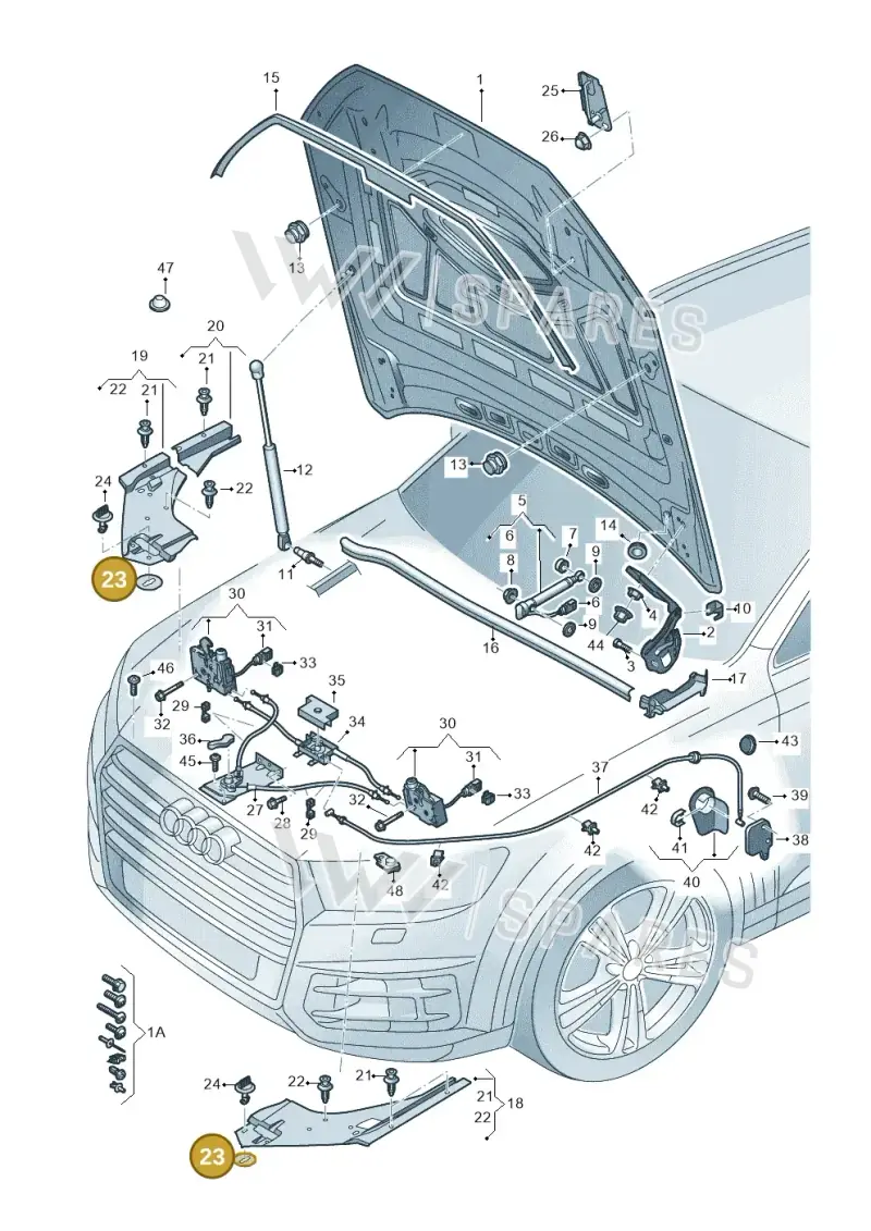 4M0807371 — Audi Q7 (2015-2025) diagram 859823000, position 23
