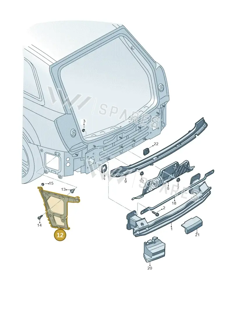 4M0807453A — Audi Q7 (2015-2025) diagram 859807500, position 12